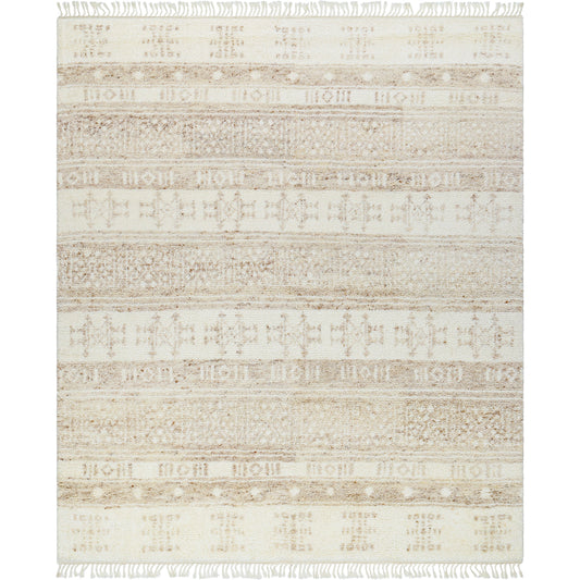 Tulsa Rug - 482126 by Surya in cream, light beige, pale blue. Made from face: 100% wool, warp: 100% wool in a unique style.