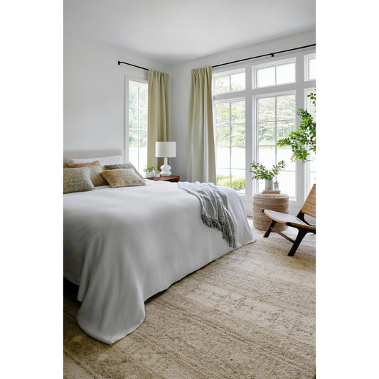 Tulsa Rug - 482126 by Surya in cream, light beige, pale blue. Made from face: 100% wool, warp: 100% wool in a unique style.