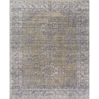Tulu Rug - 539859 by Surya in grey, desert sand, metallic - silver, ash. Made from wool in a unique style.