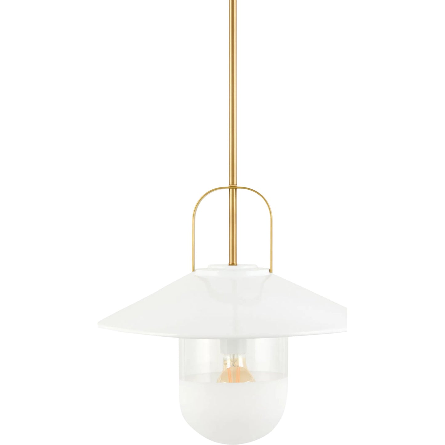 001 SI-2528792 | Primary Silo | Tuliw Pendant by Livabliss in white, clear, metallic brass and powder coated. Made from iron, glass in a unique style.