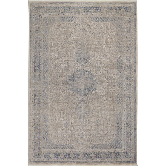 Marquette Transitional Rug - 3775F by Feizy in taupe, gray, blue. Made from polyester, acrylic in a unique style.