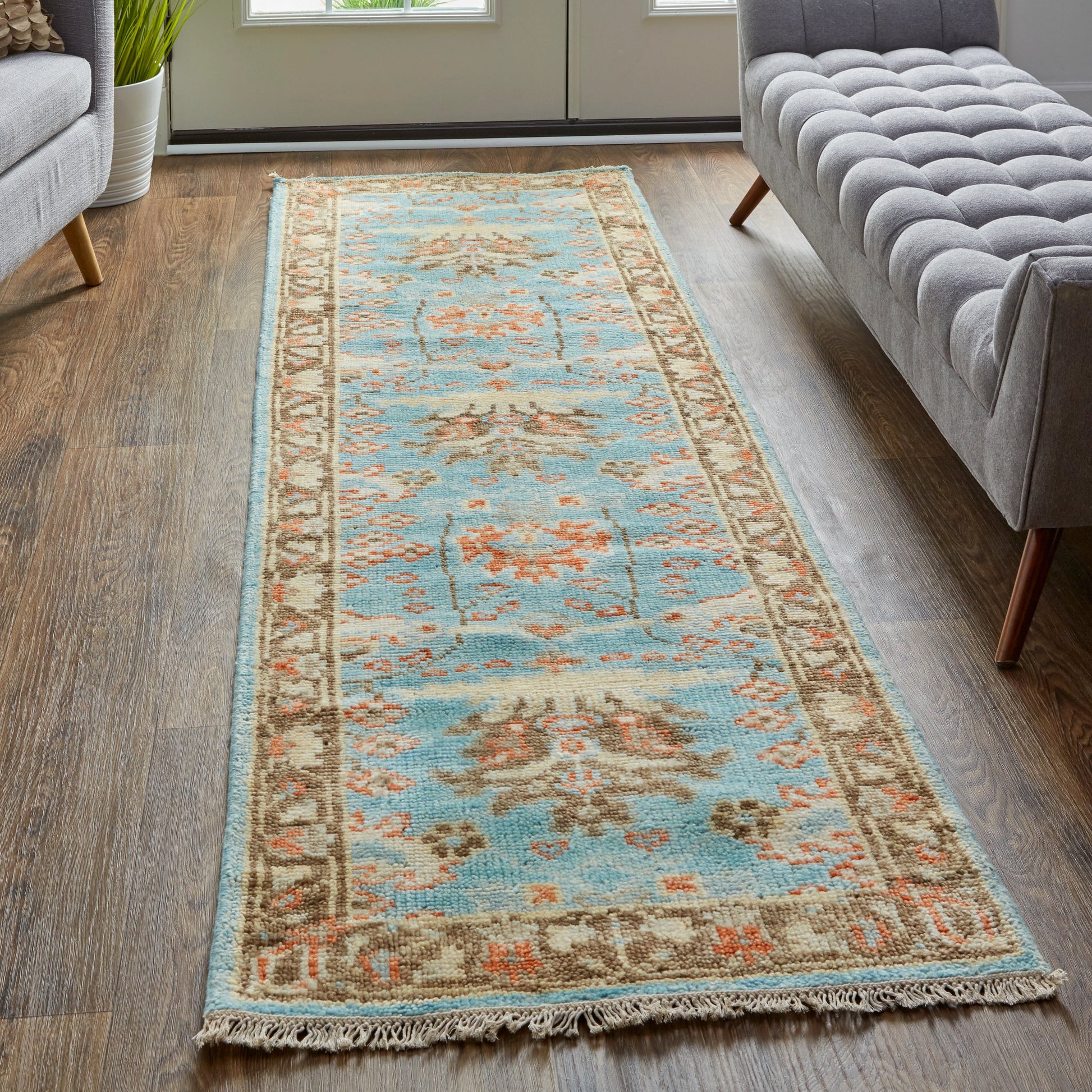 Beall Traditional Oriental Rug - 6710F by Feizy in blue, brown. Made from wool in a unique style.
