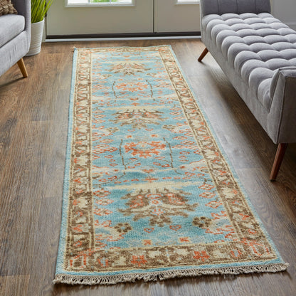 Beall Traditional Oriental Rug - 6710F by Feizy in blue, brown. Made from wool in a unique style.
