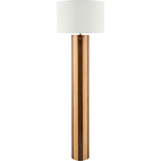 Timberline Accent Floor Lamp by Surya. Made from rubber wood, linen, polyester, iron in a transitional style.
