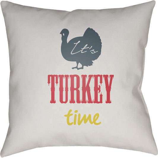 It's Turkey Time Pillow - 9701 by Livabliss. Made from front: 100% polyester, back: 100% polyester in a modern style.