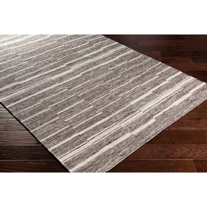 Tamaris TMI-2300 Rug by Surya in charcoal, cream, gray, light gray. Made from 60% wool, 40% viscose in a unique style.