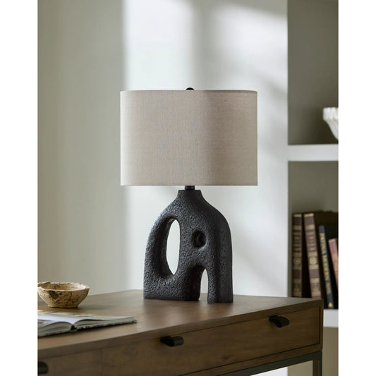 Tamale Accent Table Lamp by Livabliss in paintedpainted. Made from resin, linen, plastic in a unique style.
