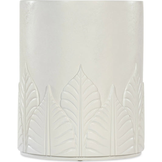 Commerce and Market Amelia Round End Table by Hooker Furniture in white plaster. Made from wood, resin in a unique style.