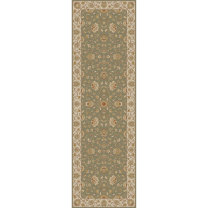 Temptress Rug - 1630 by Surya in sage, light sage, tan, medium gray, plum. Made from 100% wool in a unique style.