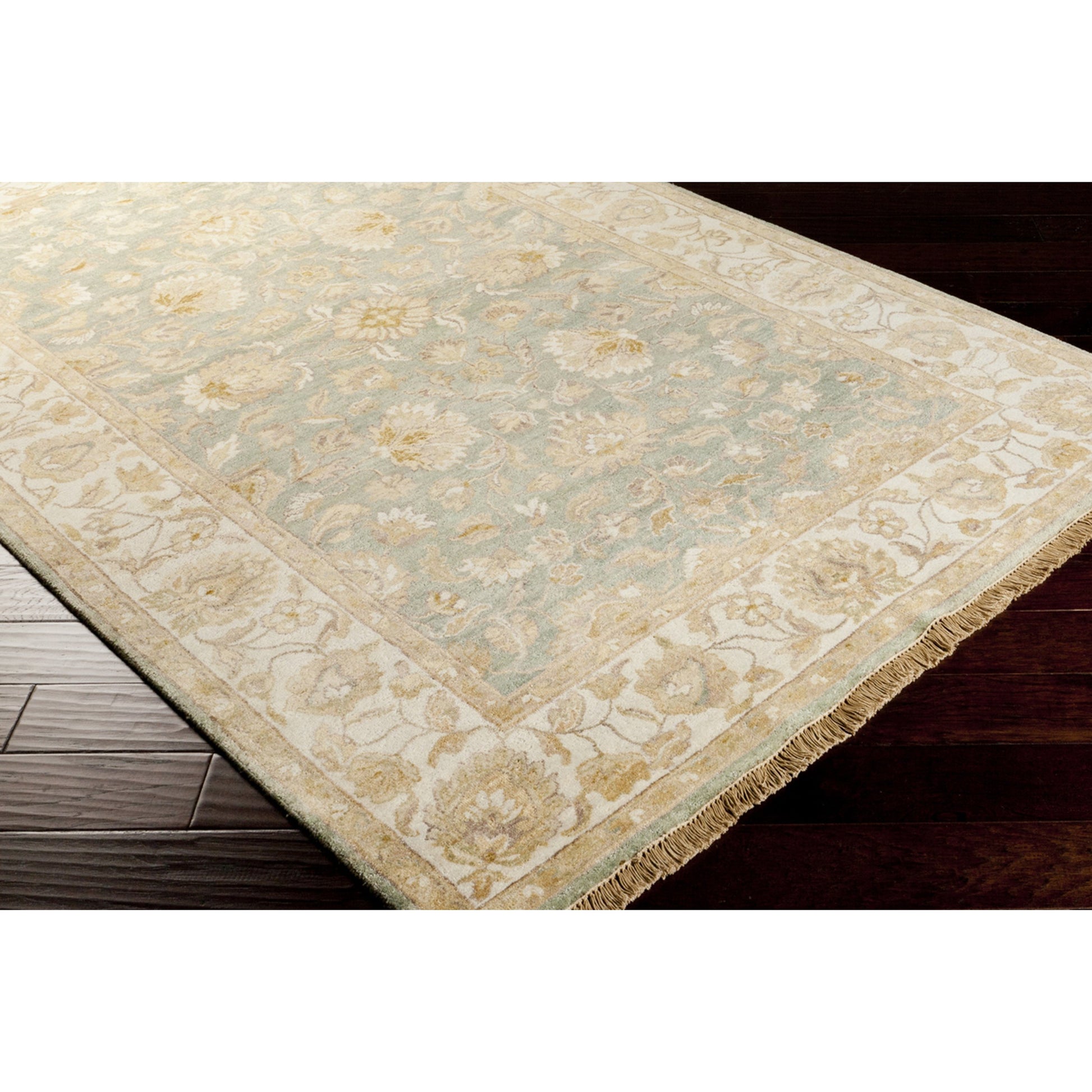 Temptress Rug - 1630 by Surya in sage, light sage, tan, medium gray, plum. Made from 100% wool in a unique style.