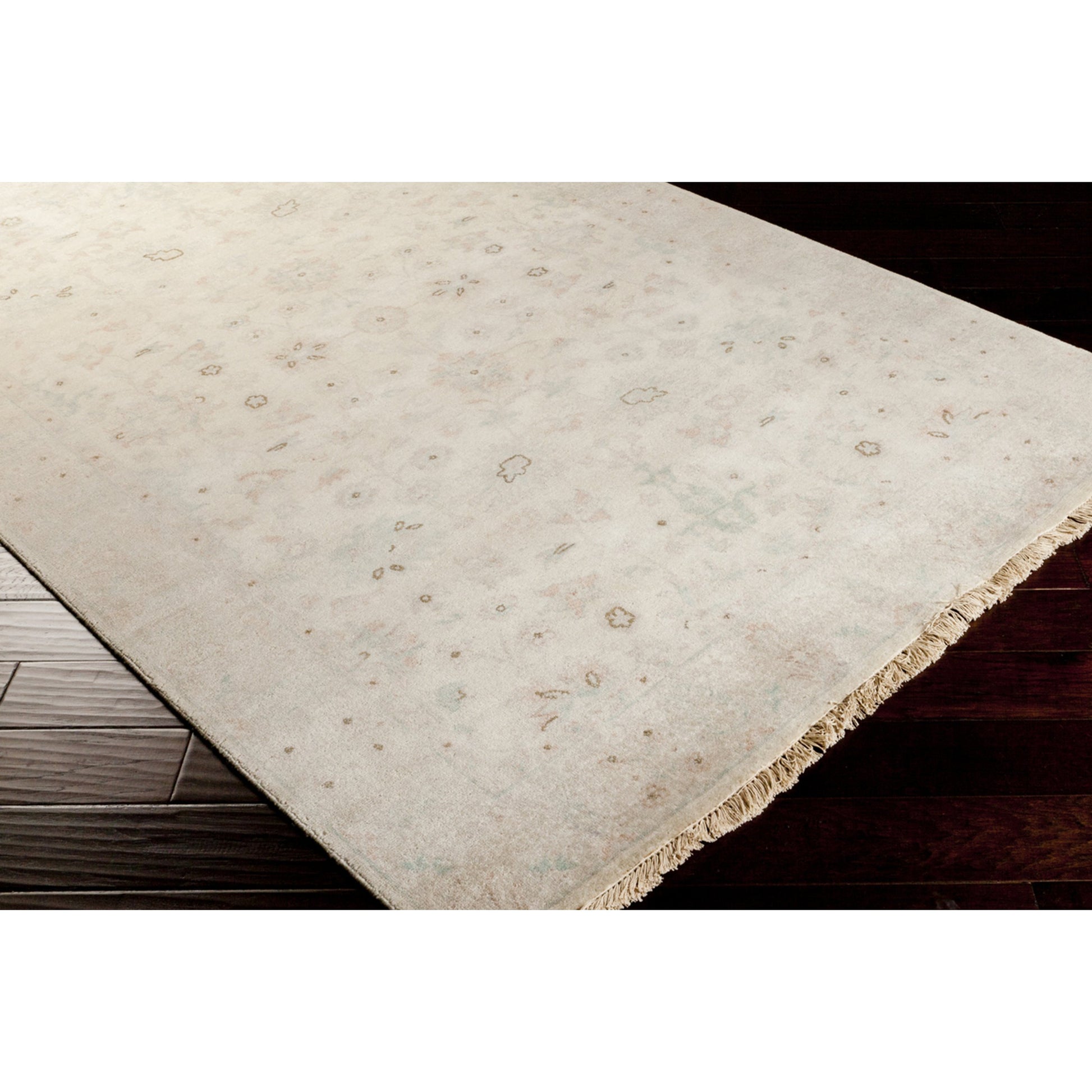 Temptress Rug - 1631 by Surya in light gray, medium gray, ice blue, dusty pink, light olive. Made from 100% wool in a unique style.