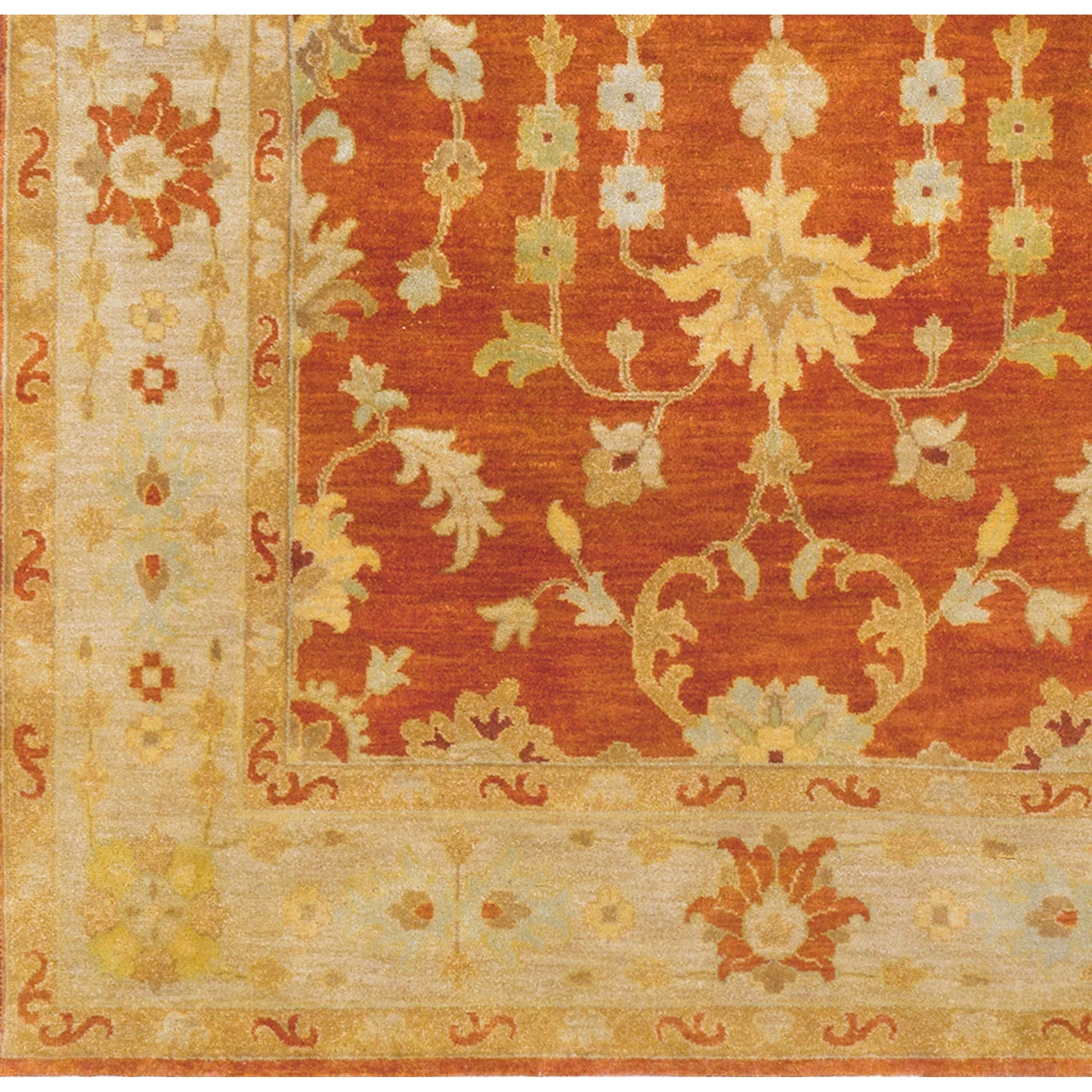 Temptress Rug - 1632 by Surya in rust, tan, mustard, olive. Made from 100% wool in a unique style.