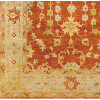 Temptress Rug - 1632 by Surya in rust, tan, mustard, olive. Made from 100% wool in a unique style.