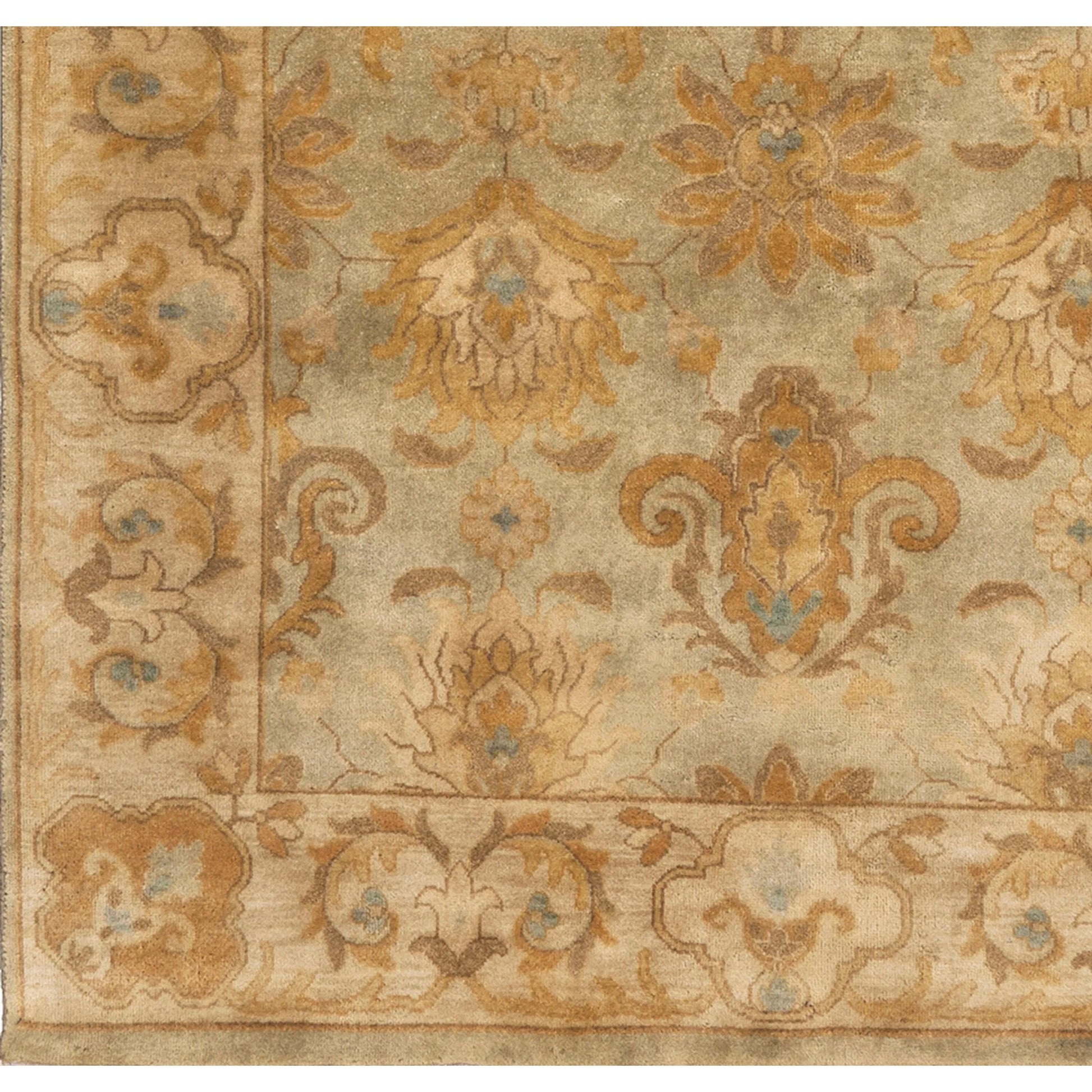 Temptress Rug - 1633 by Surya in light olive, mustard, light brown, sage. Made from 100% wool in a unique style.