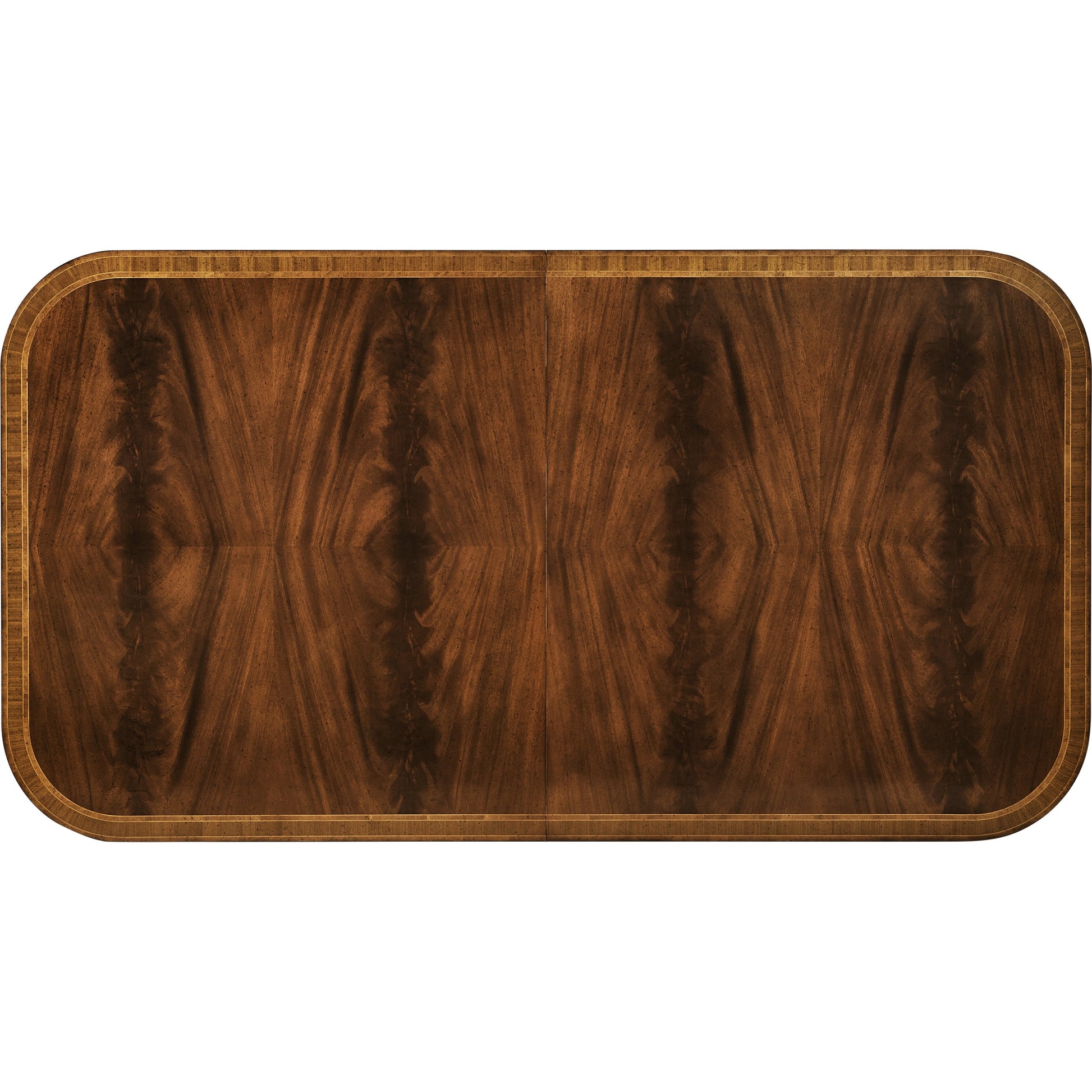 Windsor Regency Two-Leaf Mahogany Dining Table by Jonathan Charles in brown and medium antique mahogany. Made from acacia in a traditional style.