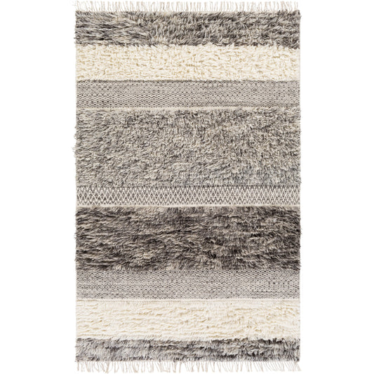 Tulum Rug - 25954 by Livabliss in beige, gray, taupe, dark brown. Made from 100% new zealand wool in a unique style.