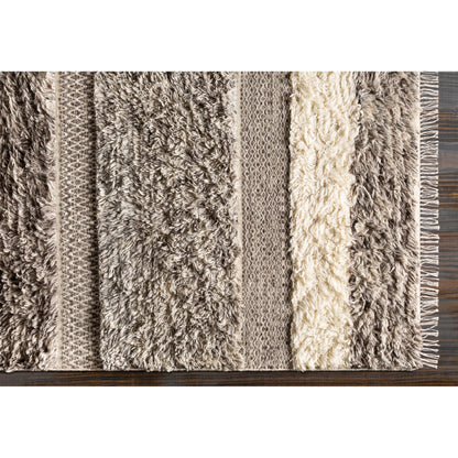 Tulum TMU-2302 Rug by Livabliss in beige, gray, taupe, dark brown. Made from 100% new zealand wool in a unique style.