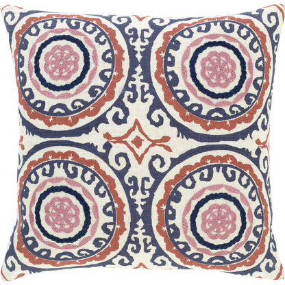Termez Indoor/Outdoor Pillow by Surya. Made from 95% polyester, 5% linen in a traditional style.