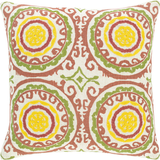 Termez Pillow - 14975 by Surya. Made from 95% polyester, 5% linen in a traditional style.