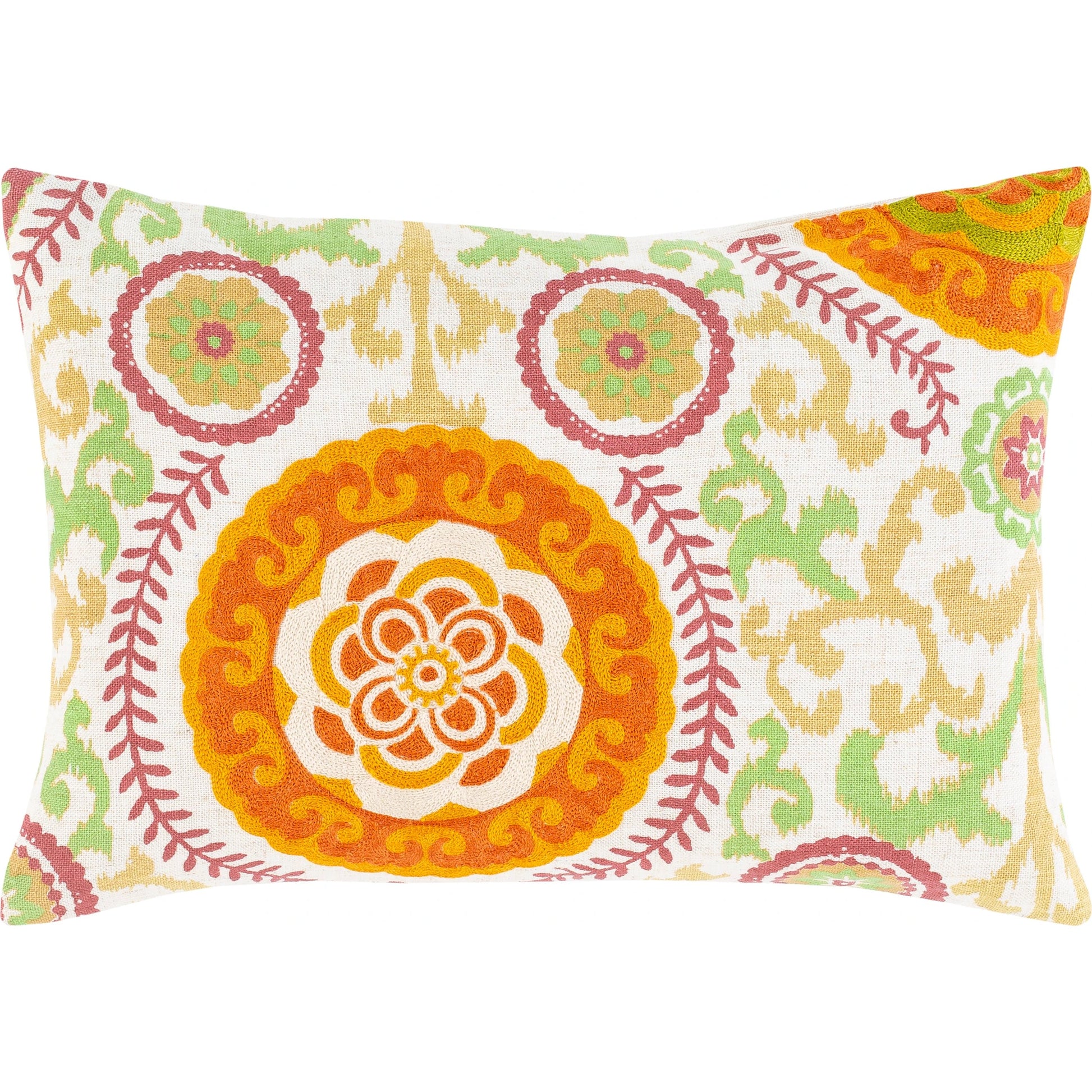 Termez Indoor/Outdoor Pillow by Surya. Made from 95% polyester, 5% linen in a traditional style.
