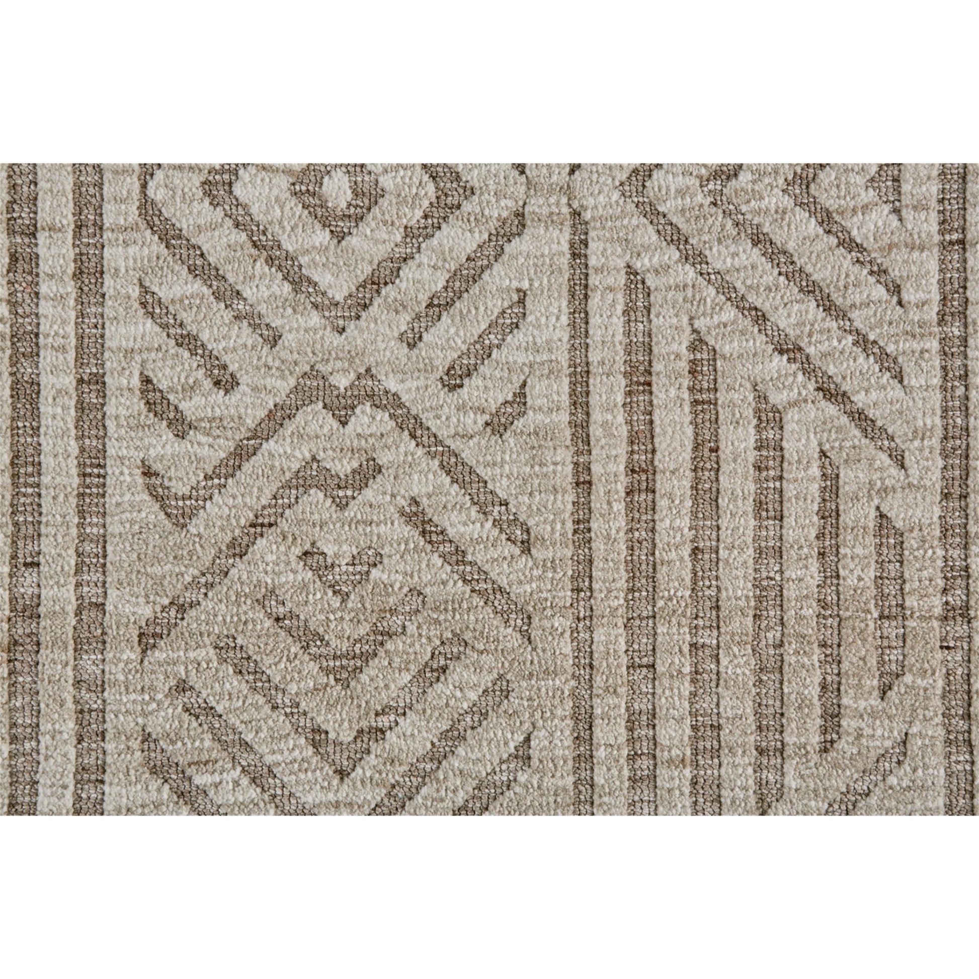 Colton Geometric Rug - 8791F by Feizy in tan, ivory, brown. Made from polyester in a unique style.