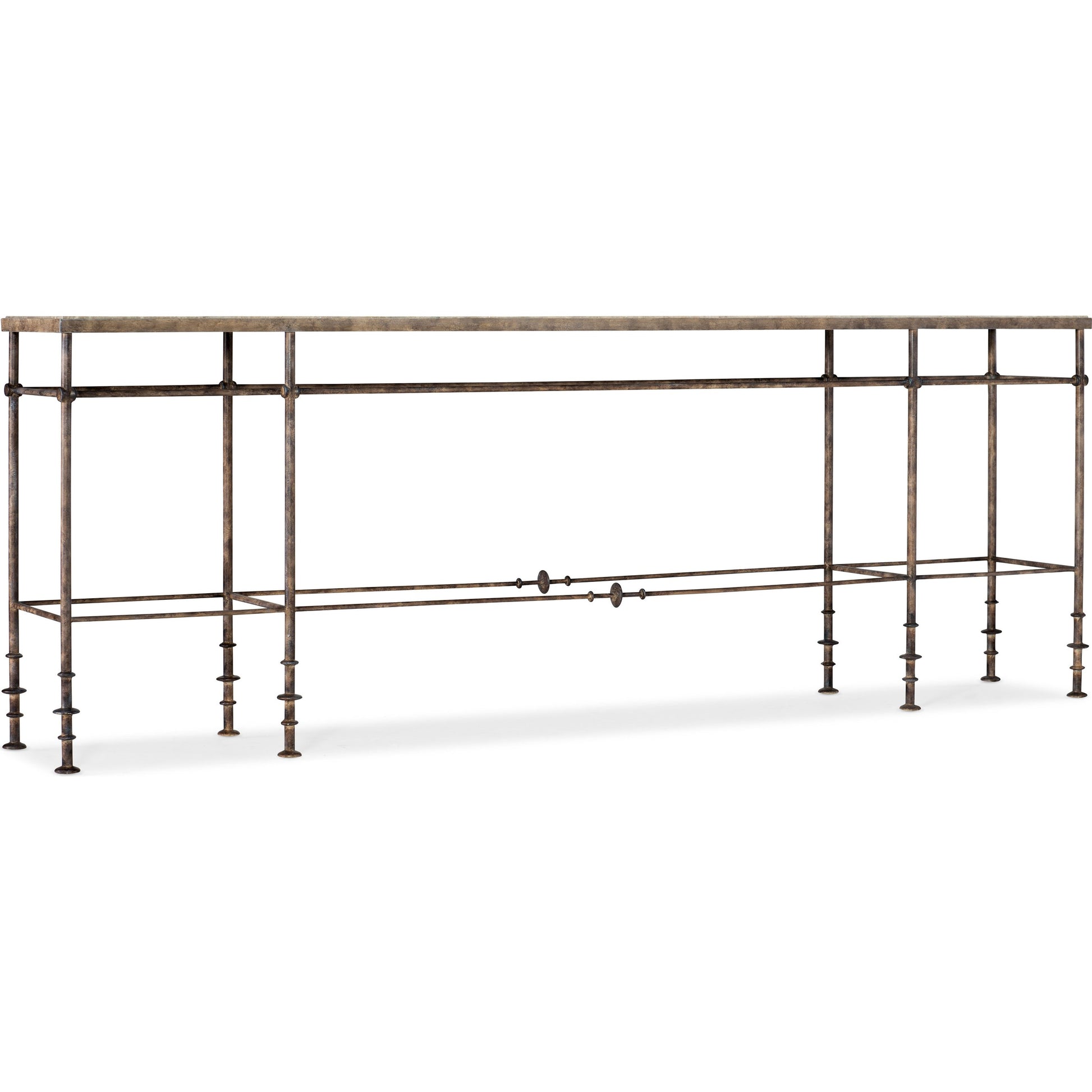 La Grange St James Metal and Stone Console by Hooker Furniture in black. Made from metal, stone in a modern style.