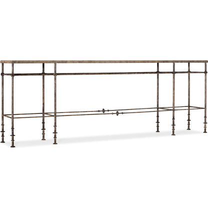 La Grange St James Metal and Stone Console by Hooker Furniture in black. Made from metal, stone in a modern style.