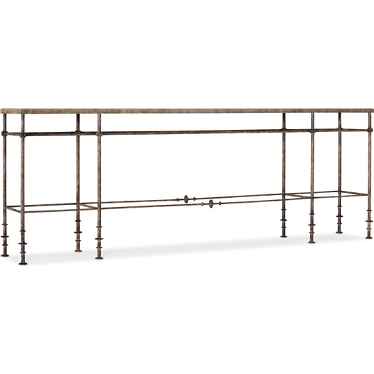 001 SI-1749067 | Additional Silo | La Grange St James Metal and Stone Console by Hooker Furniture in black. Made from metal, stone in a modern style.
