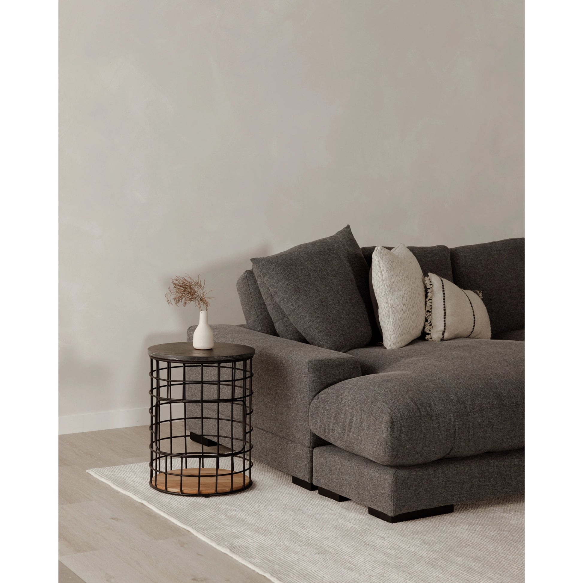 Plunge Large Sectional by Moe's Home Collection. Made from upholstery: 100% polyester, solid wood, plywood construction, s-springs, webbing support, high density foam, fiber-fill in a modern style.