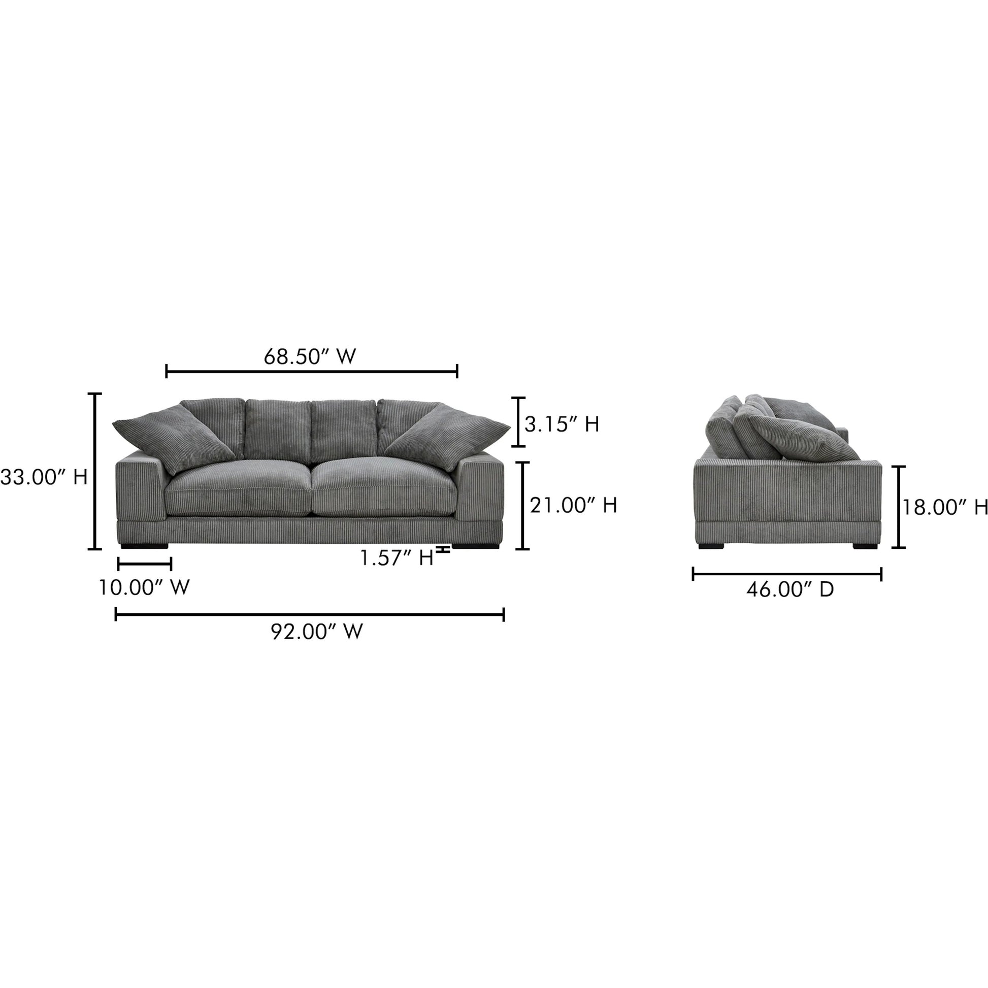 Plunge Sofa by Moe's Home Collection. Made from unique in a unique style.