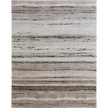 Gilmore Stripes GIL39UQF Rug by Feizy in ivory, gray, green. Made from polypropylene in a unique style.
