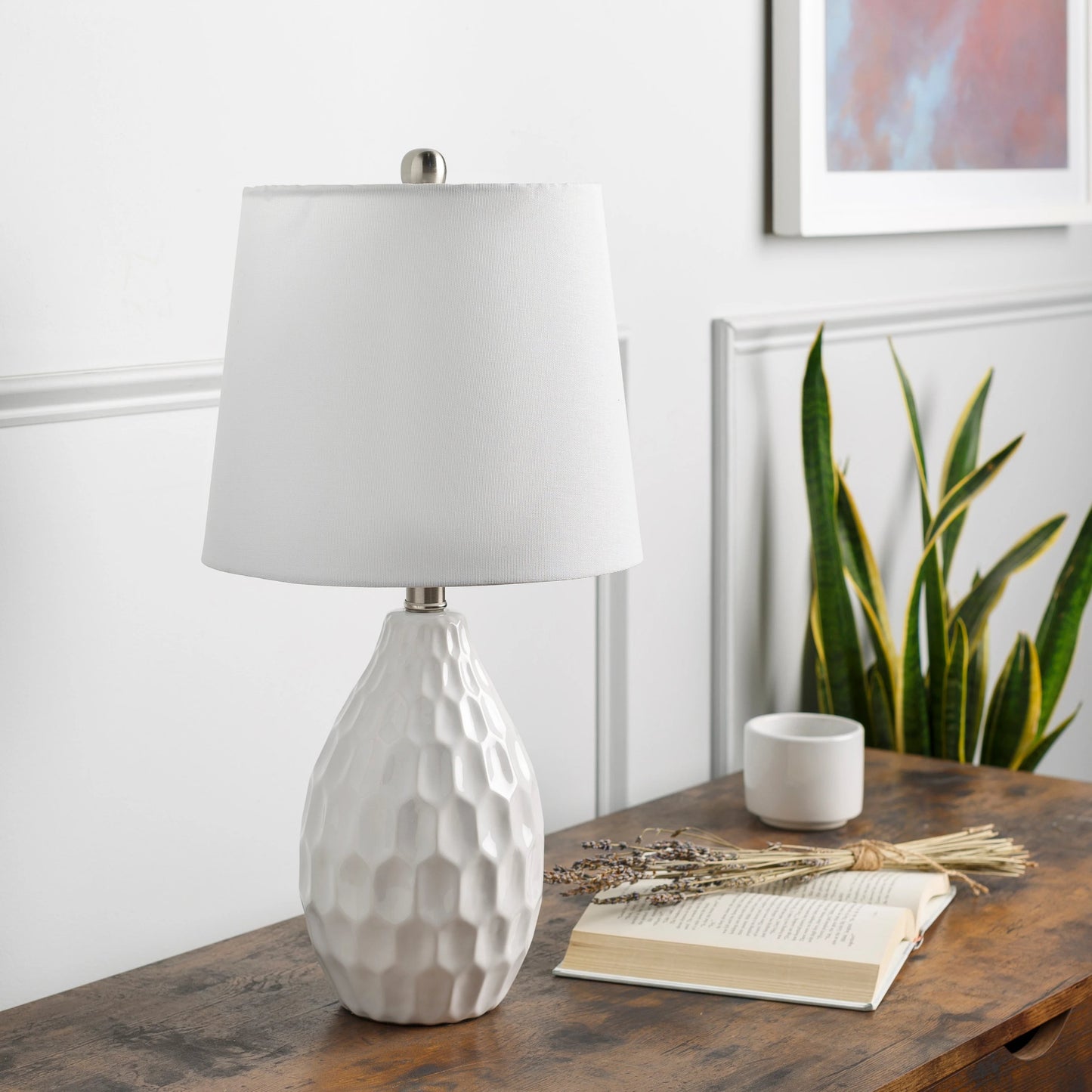001 SI-1891518 | Lifestyle | Tenri - 29900 by Livabliss in white and glazedmetallic. Made from linen, polyester, ceramic, metal in a transitional style.