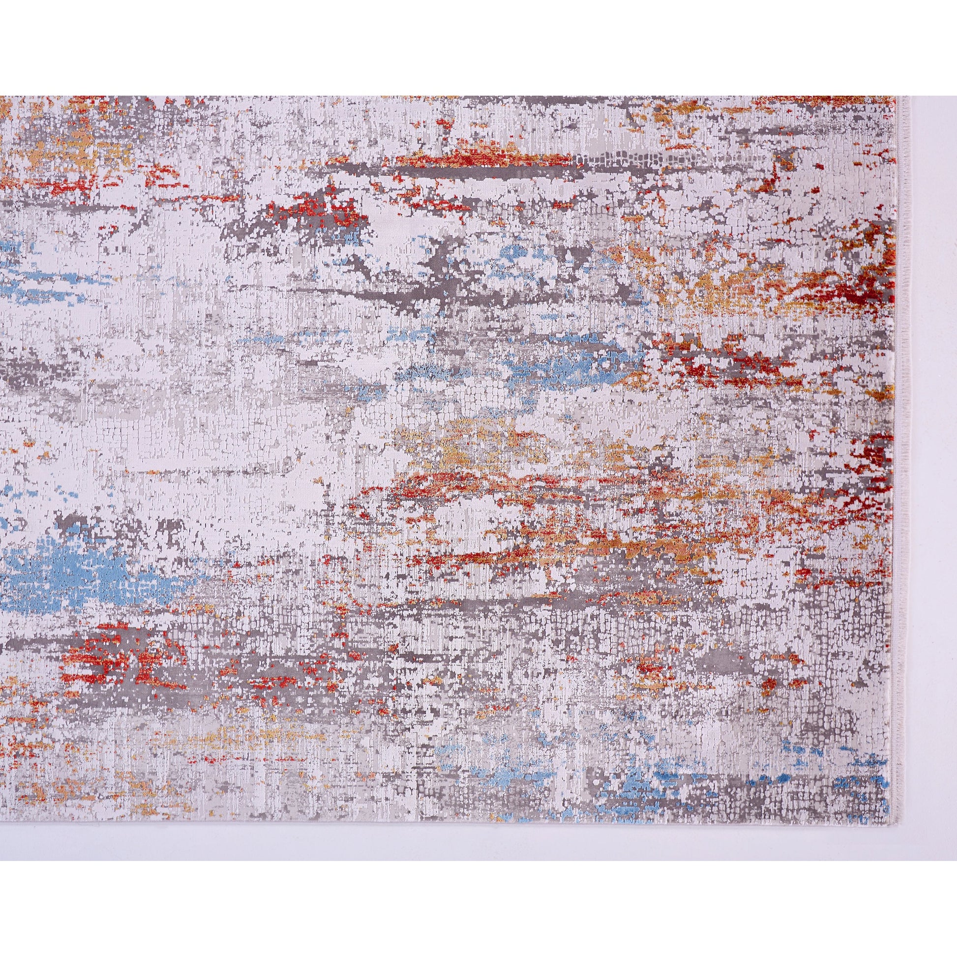 Cadiz Rug - 3903F by Feizy in gray, red, blue. Made from viscose, acrylic in a unique style.