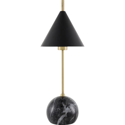 Tunja Accent Table Lamp by Livabliss in electroplated. Made from iron, metal, plastic in a rustic style.