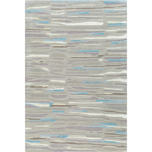 Tallinn Rug - 31467 by Surya in medium gray, oatmeal, gray, beige, pale blue, aqua. Made from main: 70% wool, main: 30% viscose in a unique style.