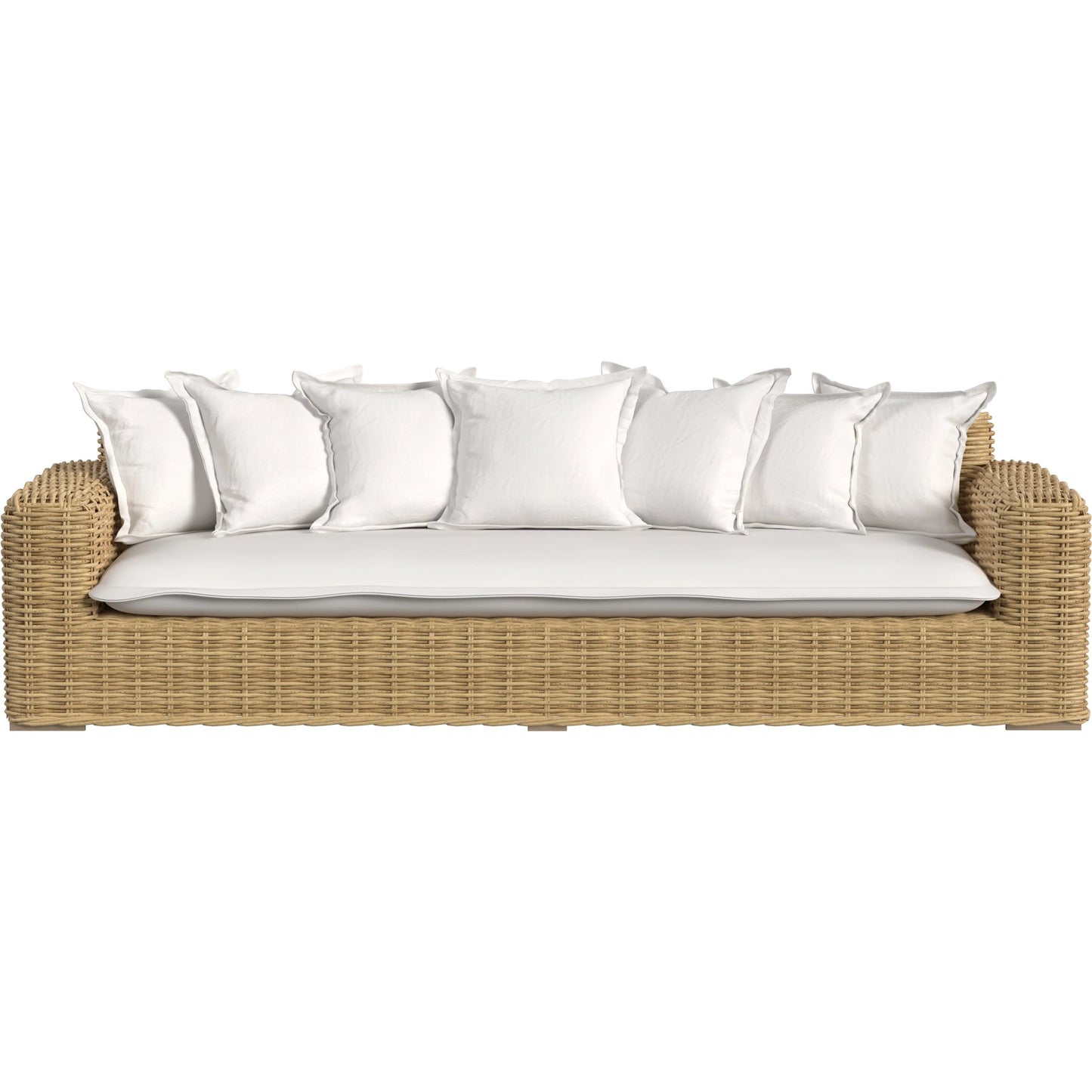 002 SI-2318676 | Additional Silo | Playa Outdoor Sofa by Sunset West in medium wood. Made from resin wicker in a rustic style.
