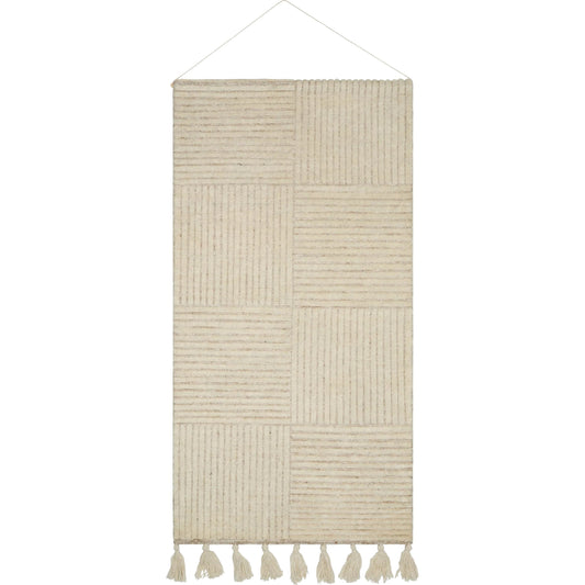 Tunisia 541847 Wall Decor by Surya in beige. Made from wool, cotton, wood in a transitional style.