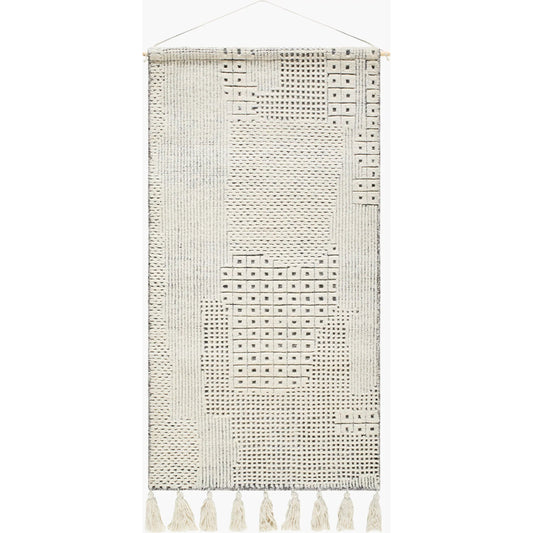 Tunisia 541853 Wall Decor by Surya in ivory. Made from wool, cotton, wood in a transitional style.