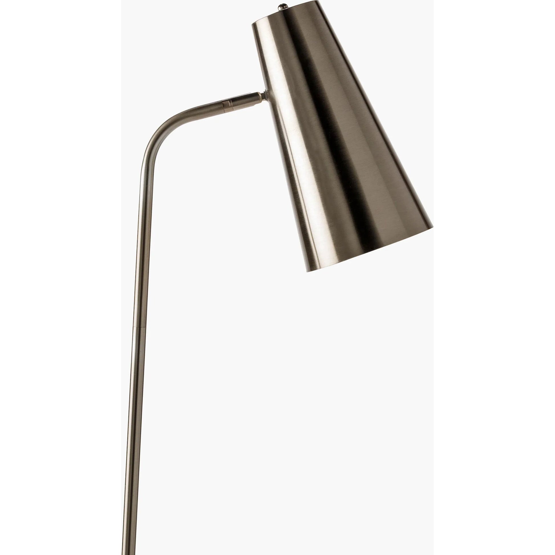 Tanner Floor Lamp by Livabliss in brushed. Made from body: metal, base: metal, shade (outside): metal, finial: metal in a modern style.
