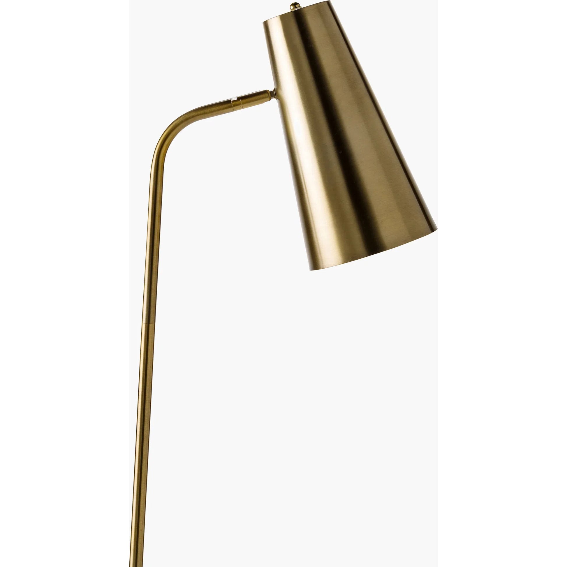 Tanner Floor Lamp by Livabliss in brushed. Made from body: metal, base: metal, shade (outside): metal, finial: metal in a modern style.
