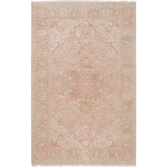 Transcendent Rug - 12898 by Surya in dusty pink, rose, sage, brown, ivory. Made from 100% wool in a unique style.