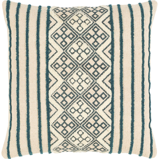 Tanya Pillow - 32116 by Surya in blue, ivory. Made from 100% cotton in a eclectic & global style.