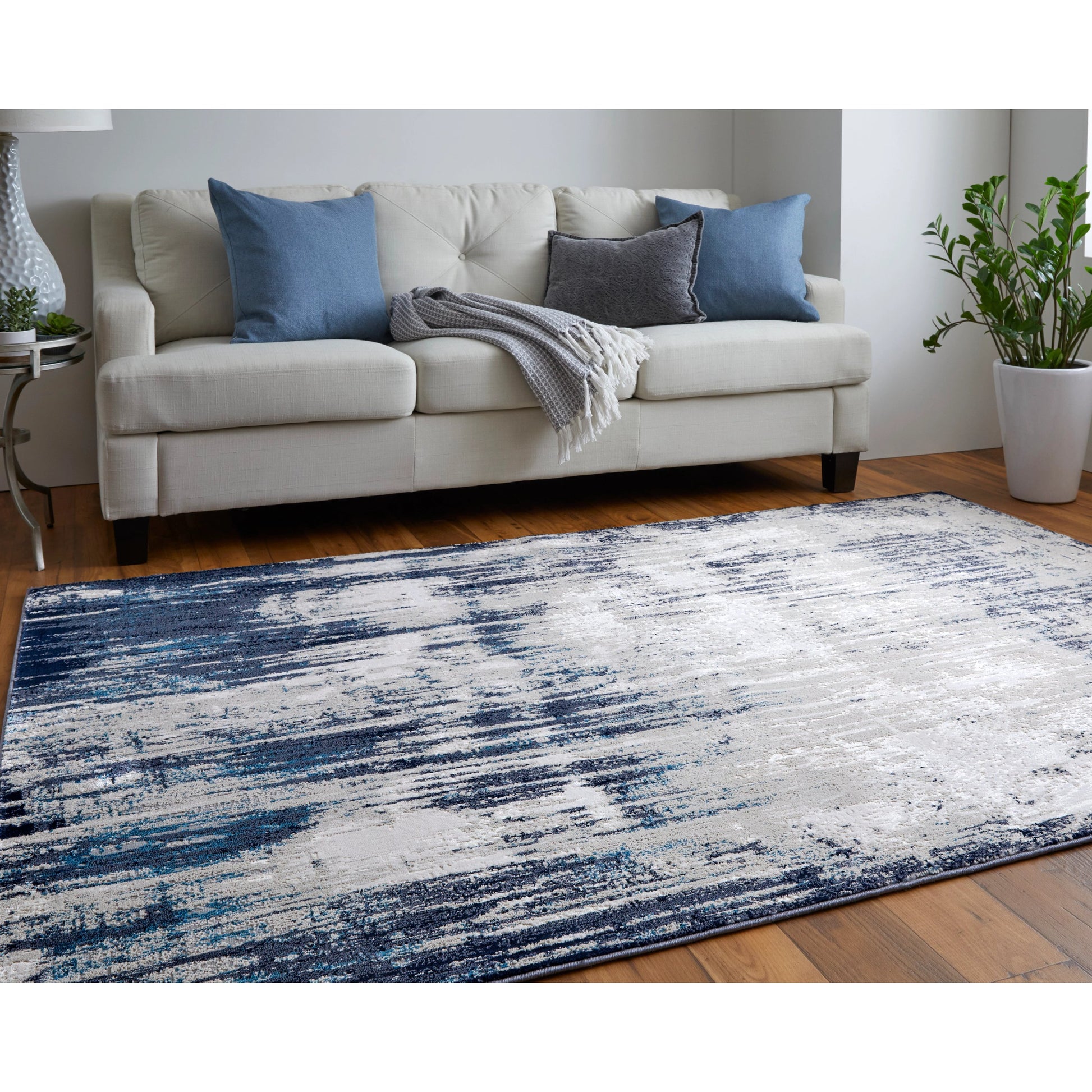Indio Rug - 39GYF by Feizy in tan, blue, ivory. Made from unique in a unique style.