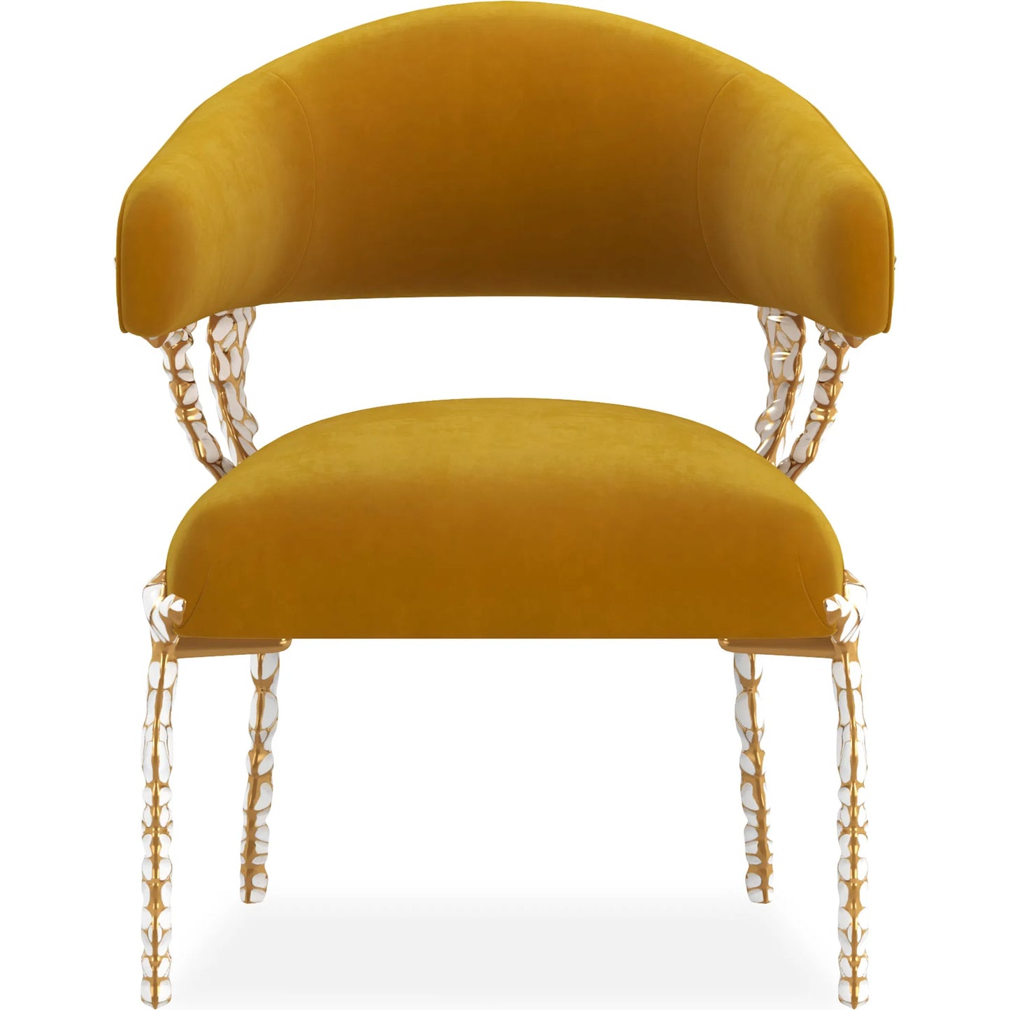 008 SI-2250497 | Additional Silo | Glimmer of Hope Chair by Caracole in gold brush. Made from metal in a eclectic & global style.