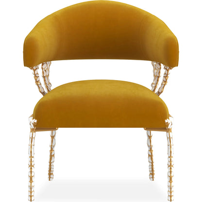 Glimmer of Hope Chair by Caracole in gold brush. Made from metal in a eclectic & global style.