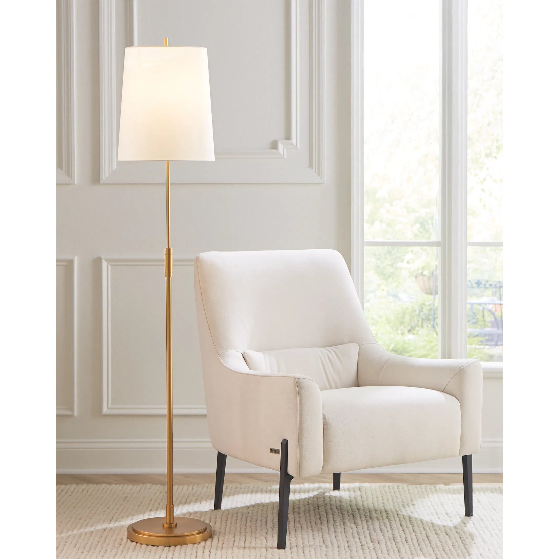 Beckham Classic Floor Lamp by Visual Comfort & Co. in burnished brass. Made from steel in a unique style.