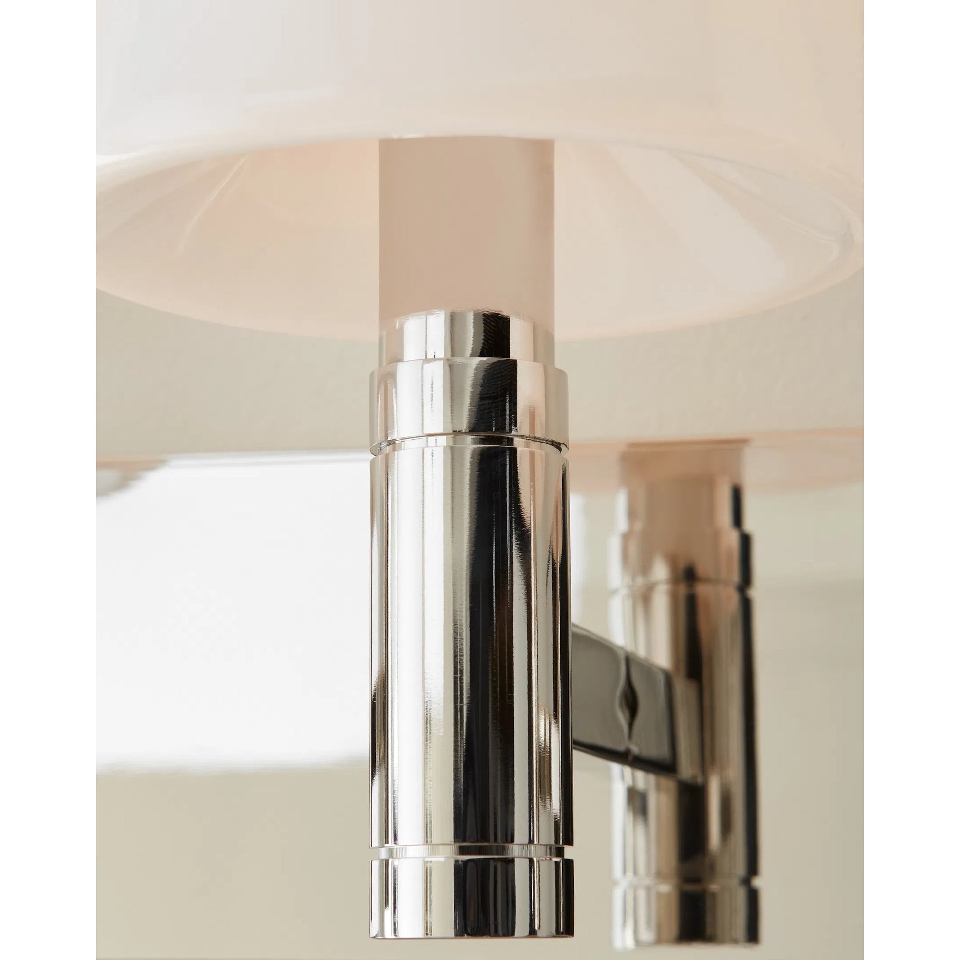 Beckham Classic 3-Light Vanity by Visual Comfort & Co. in polished nickel. Made from steel in a unique style.