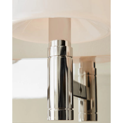 Beckham Classic 3-Light Vanity by Visual Comfort & Co. in polished nickel. Made from steel in a unique style.