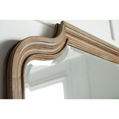 Architrave Mirror by A.R.T. Furniture in almond. Made from pine solids and veneer, glass in a traditional style.