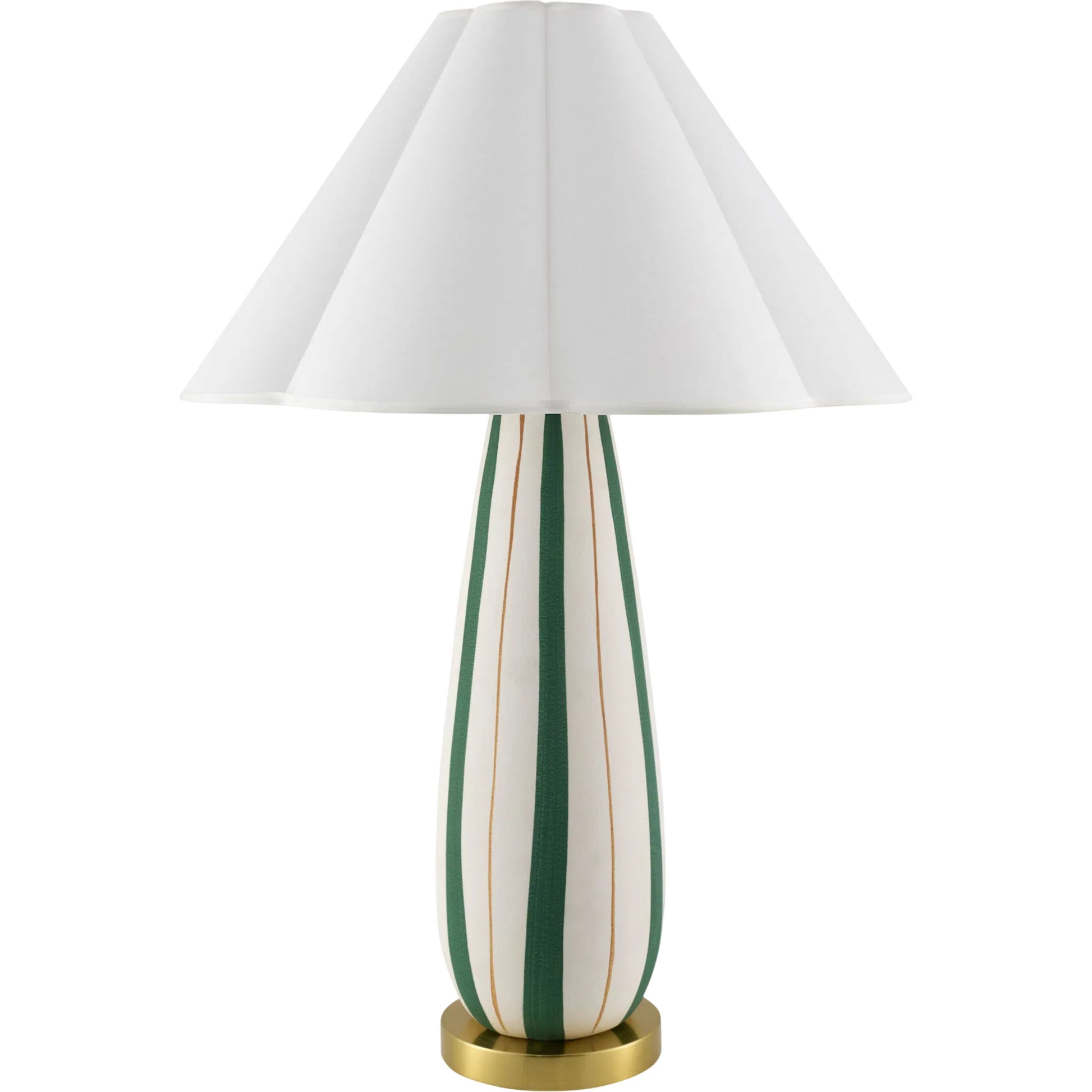 Tohen Accent Table Lamp by Surya in green, white, translucent, metallic brass. Made from ceramic, iron, linen, polyester in a eclectic & global style.
